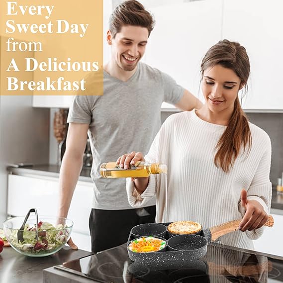 🍳 SARTÉN ANTIADHERENTE DE 4 PUESTOS