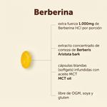 🌿 Berberina 1000 mg con Aceite MCT | 60 Cápsulas