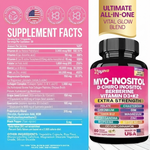 🌸 Myo-Inositol + D-Chiro Inositol | Equilibrio Hormonal y Bienestar Femenino | 60 Cápsulas