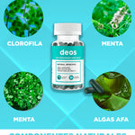 🌿 DEOS — Desodorante Interno de Clorofila | 30 Cápsulas